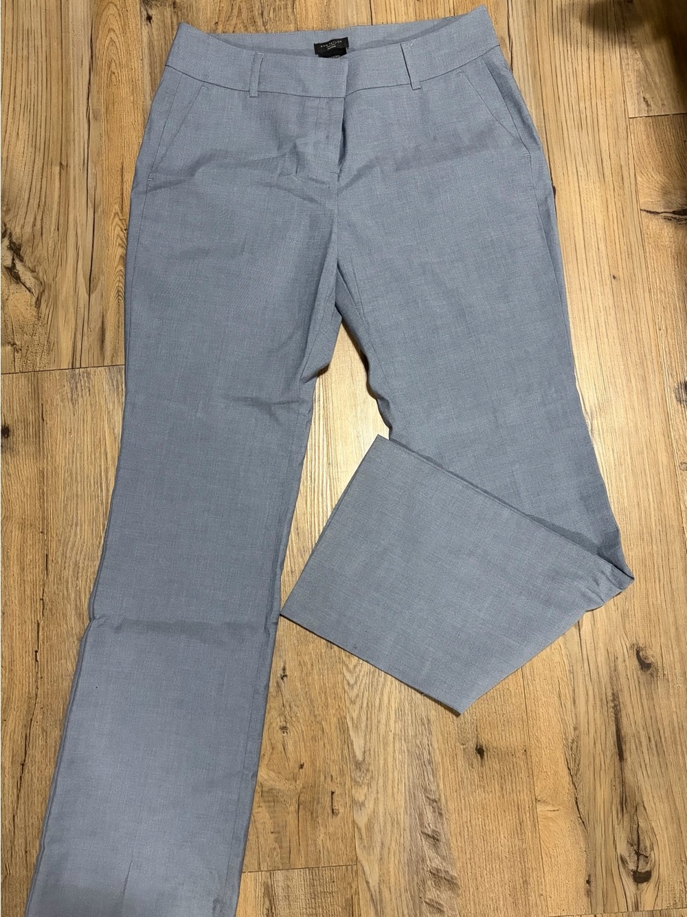 Ann Taylor Modern Petite Dress Pants in Light Grayish Blue